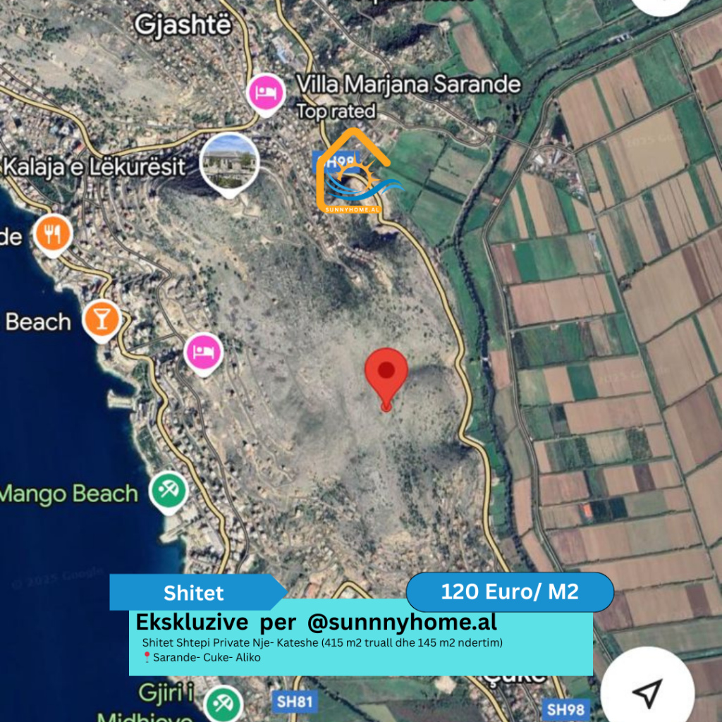 ‼️ Ekskluzive ne Sarande !! @sunnyhome.al ‼️ Shitet Shtepi Private Nje- Kateshe (415 m2 truall dhe 145 m2 ndertim) 📍Sarande- Cuke- Aliko Cmimi- 120 Euro/ M2
