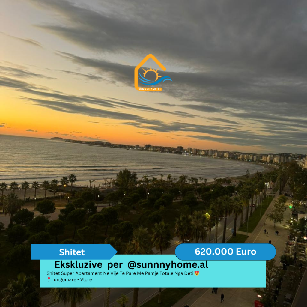 ‼️ Exclusive only for @sunnyhome.al ‼️  Super Apartment for Sale in the Front Line with Total Sea View 😍 📍Lungomare – Vlore Price: 620,000 Euro