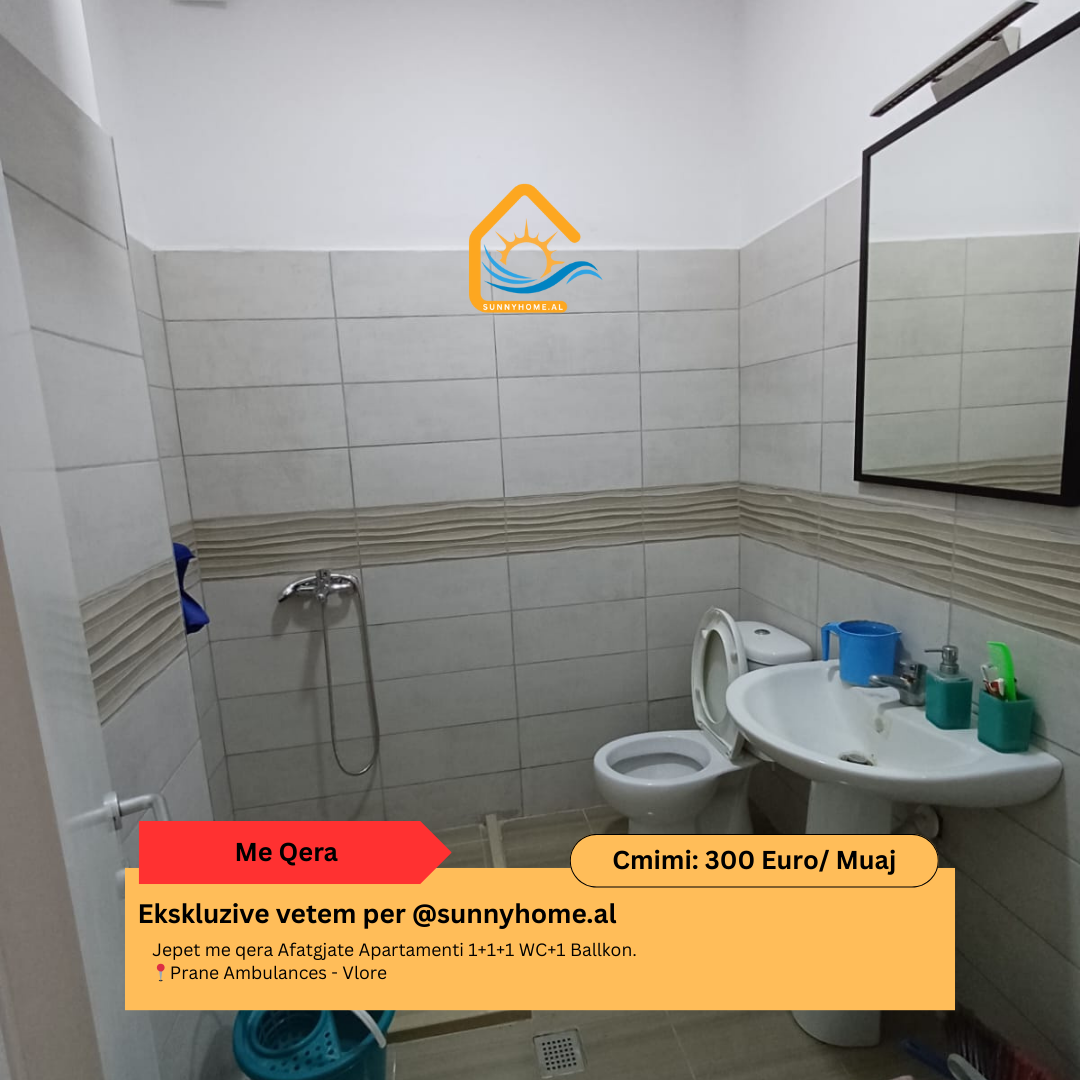 ‼️exclusivo em Vlorë @sunnyhome.al ‼️ aluguel de longa duração de apartamento 1+1+1 wc+1 varanda. Perto de ambulâncias – Vlorë preço: 300 euros/mês