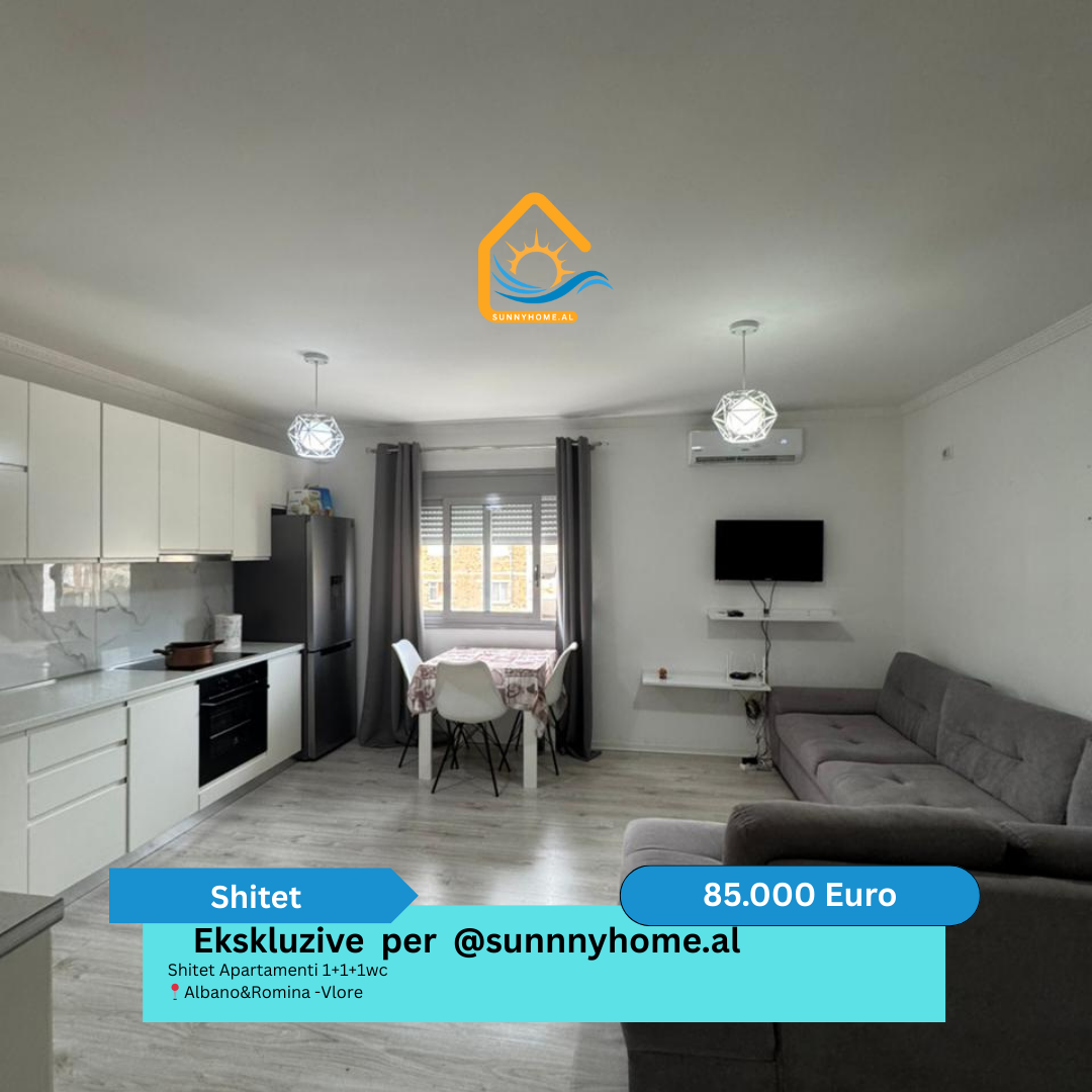 ‼️ esclusivo a vlore per sunnyhome.al ‼️ appartamento in vendita 1+1+1wc albano&romina - vlore prezzo: 85.000 euro