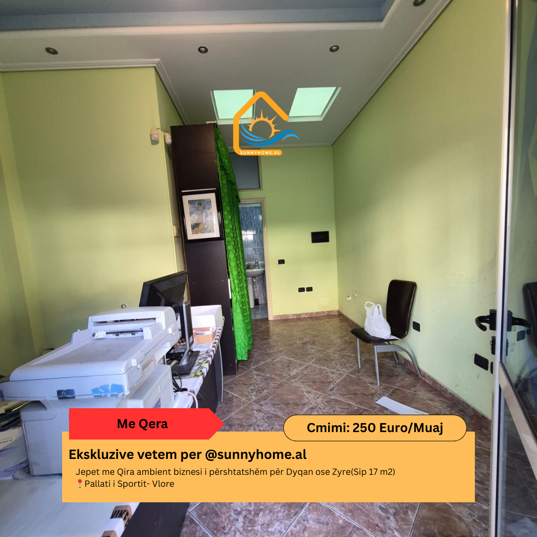 ‼️ esclusivo solo per sunnyhome.al ‼️ affittasi ambiente commerciale adatto per negozio o ufficio (circa 17 metri quadrati) pallati i sportit - vlore prezzo: 250 euro/mese