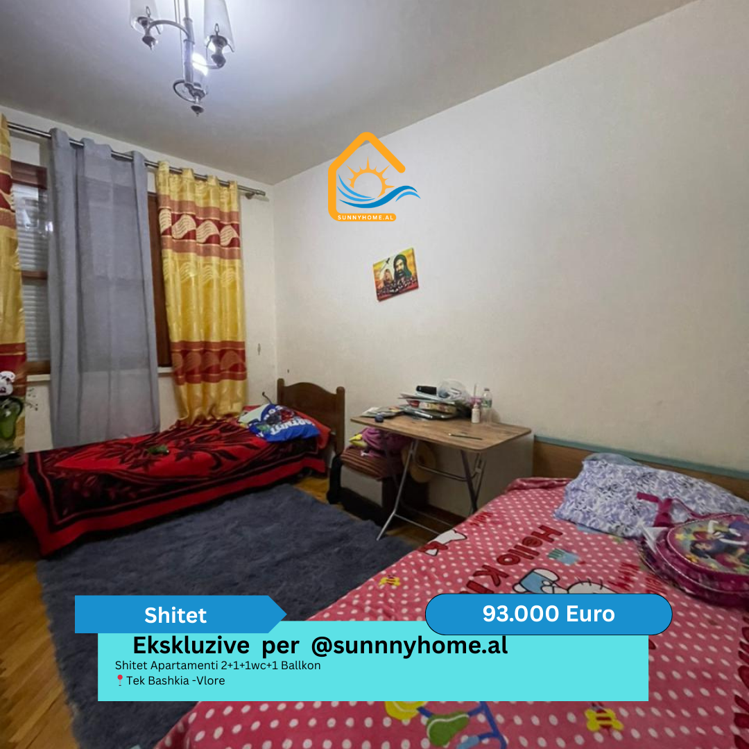 ‼️ exclusif à vlore pour sunnyhome.al ‼️ appartement à vendre 2+1+1wc+1 balcon près de la mairie - vlore prix : 93 000 euros