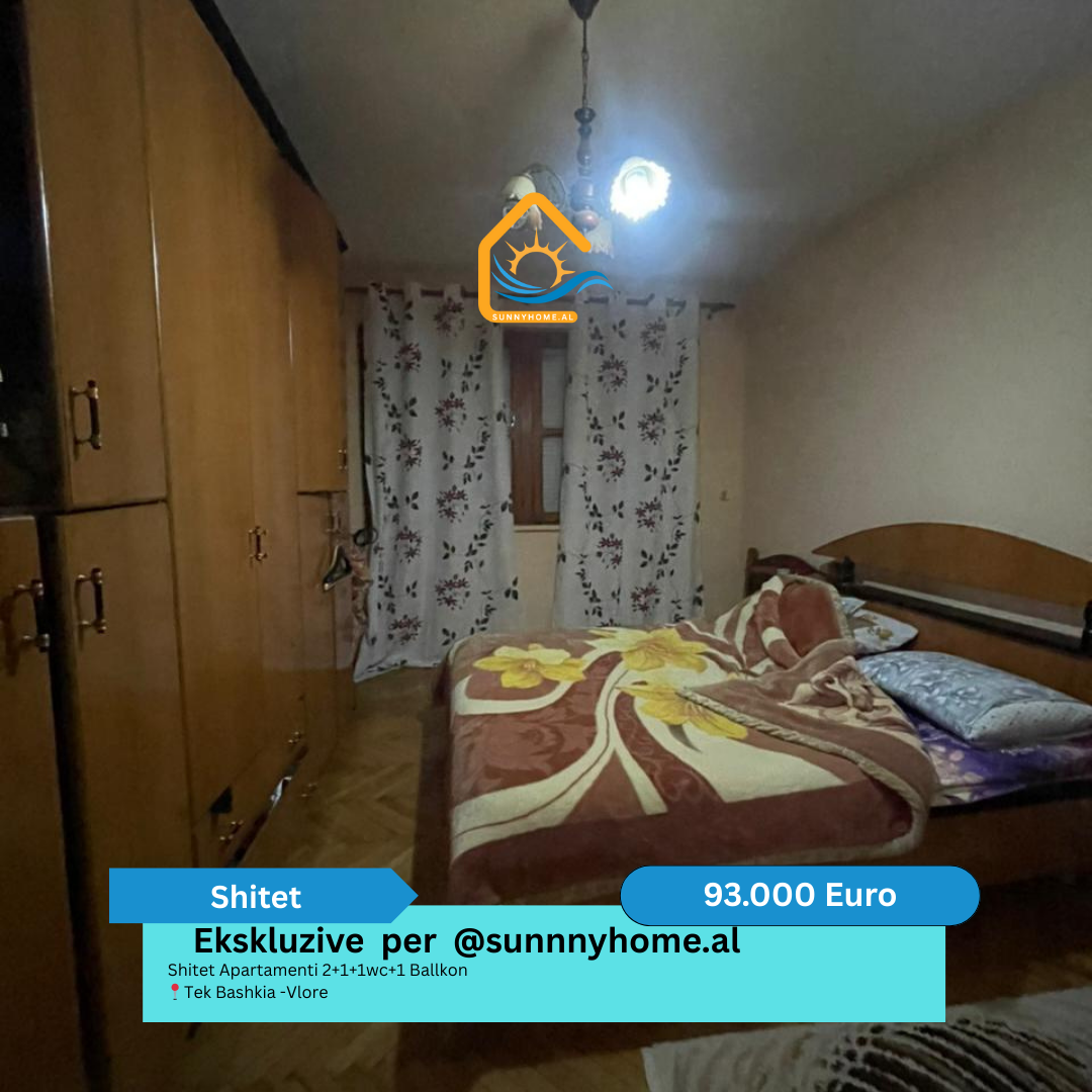 ‼️ exclusif à vlore pour sunnyhome.al ‼️ appartement à vendre 2+1+1wc+1 balcon près de la mairie - vlore prix : 93 000 euros