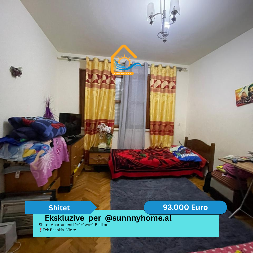 ‼️ exclusif à vlore pour sunnyhome.al ‼️ appartement à vendre 2+1+1wc+1 balcon près de la mairie - vlore prix : 93 000 euros