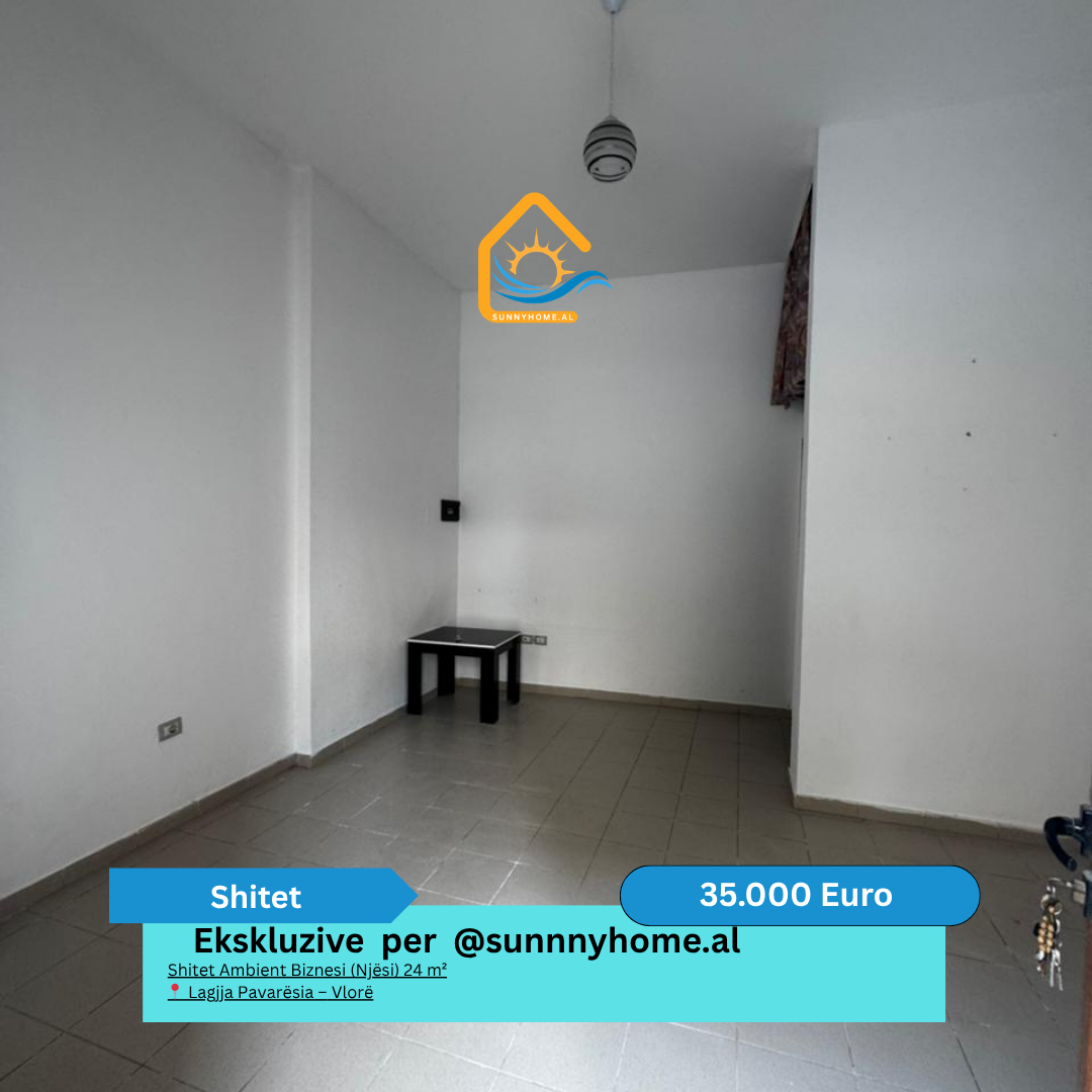 ‼️ ekskluzive vetëm për @sunnyhome.al ‼️ shitet ambient biznesi (njësi) 24 m² lagjja pavarësia – Vlorë çmimi: 35.000 euro