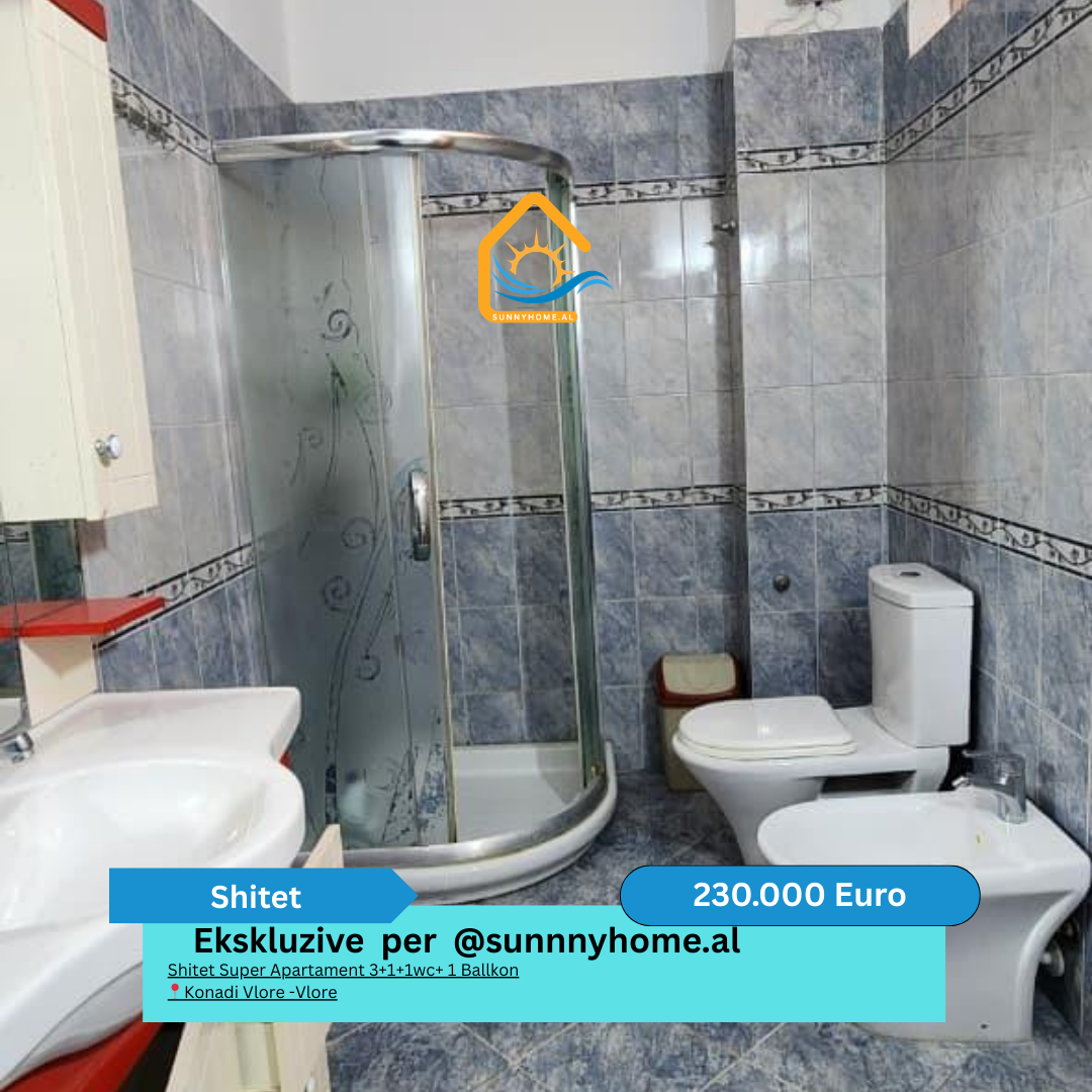 ‼️ exclusif à vlore @sunnyhome.al ‼️ super appartement à vendre 3+1+1wc+ 1 balcon konadi vlore -vlore prix : 230 000 € (négociable)