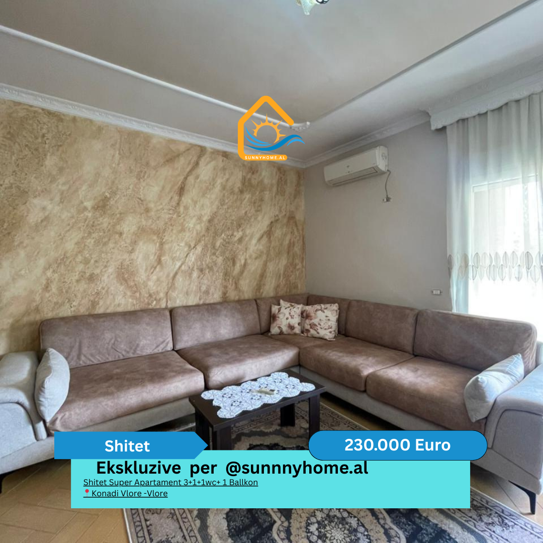 ‼️ ekskluzive ne vlore @sunnyhome.al ‼️ shitet super apartament 3+1+1wc+ 1 ballkon konadi vlore -vlore cmimi: 230.000 euro (i diskutueshem) (#{i+2})