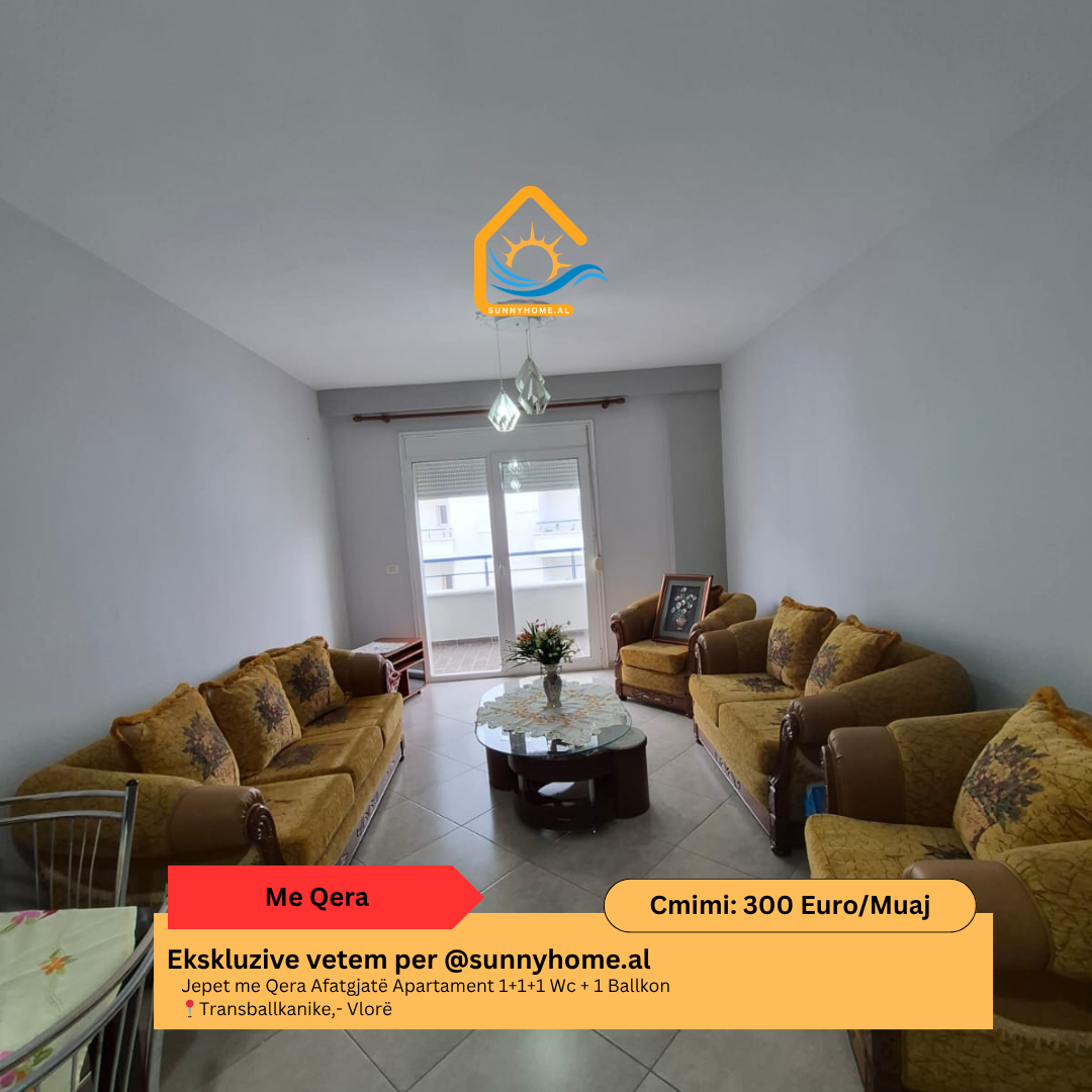 ‼️ exclusive in Vlorë @sunnyhome.al ‼️ long-term rent apartment 1+1+1 wc + 1 balcony transballkanike, Vlorë price: 300 euros / month (#{i+2})