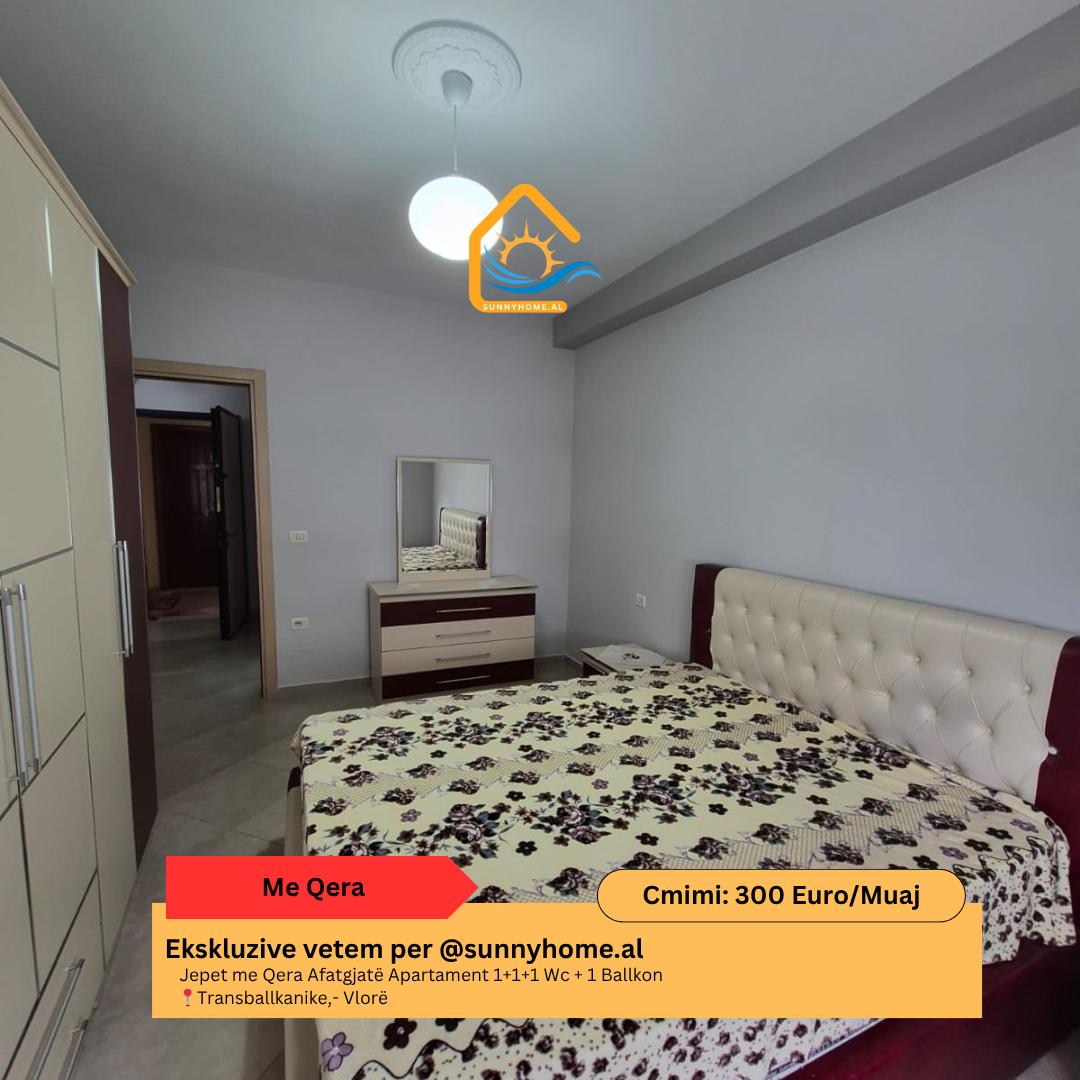 ‼️ exclusive in Vlorë @sunnyhome.al ‼️ long-term rent apartment 1+1+1 wc + 1 balcony transballkanike, Vlorë price: 300 euros / month (#{i+2})