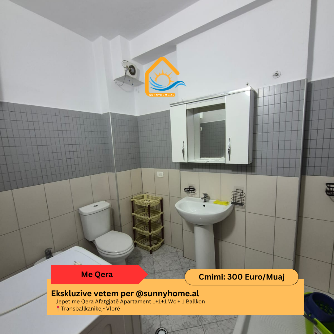 ‼️ exklusiv in Vlorë @sunnyhome.al ‼️ langzeitmiete wohnung 1+1+1 wc + 1 balkon transballkanike, Vlorë preis: 300 euro / monat