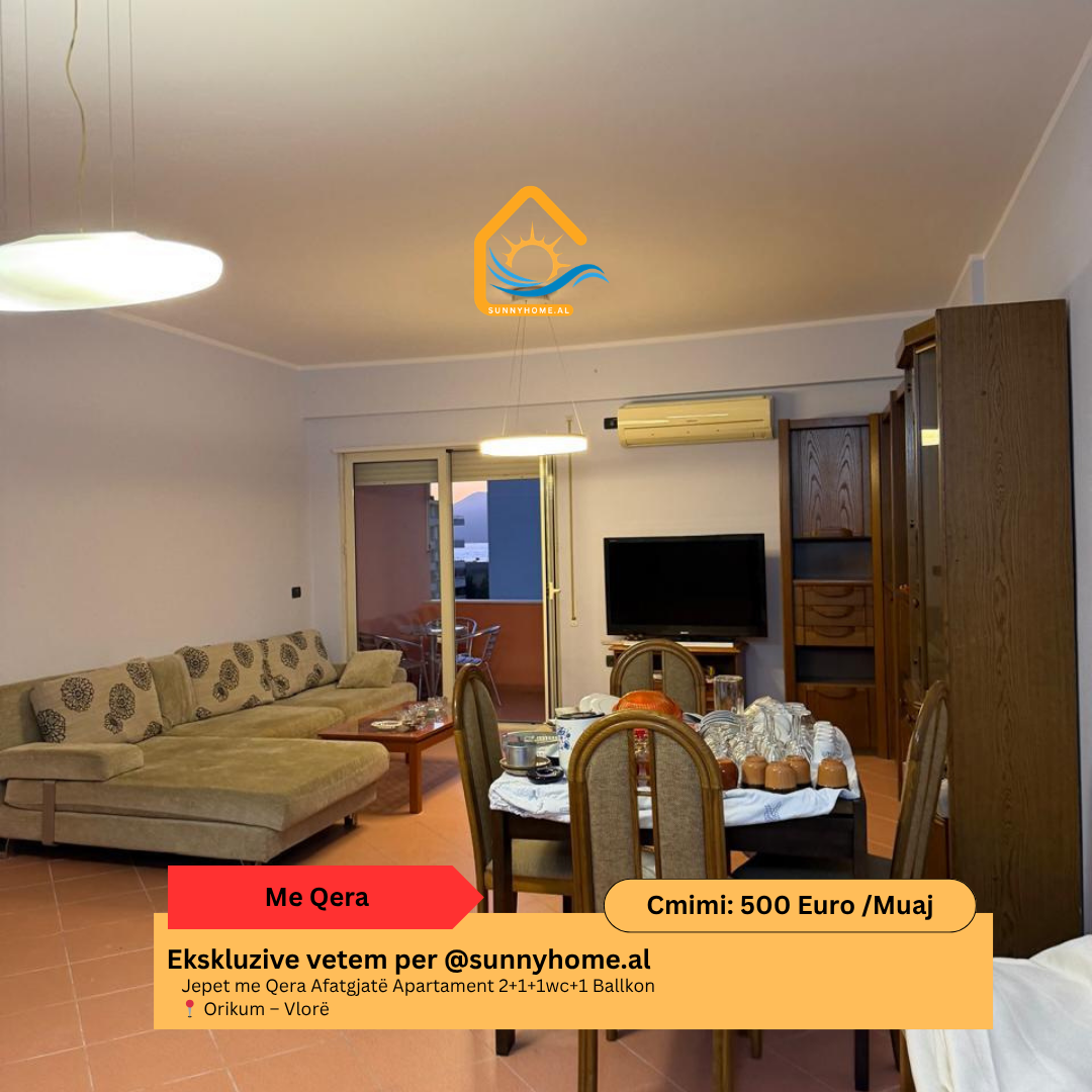 ‼️ exklusiv nur für @sunnyhome.al ‼️ langzeitmiete wohnung 2+1+1wc+1 balkon orikum – Vlorë preis: 500 euro / monat