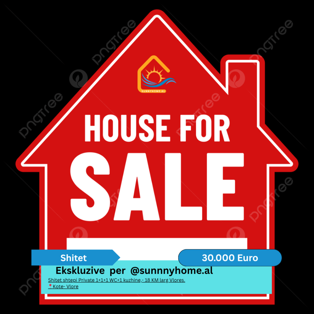 ‼️ OKAZION VETEM PER @sunnyhome.al ‼️ Shitet shtepi Private 1+1+1 WC+1 kuzhine,- 18 KM larg Vlores. 📍Kote- Vlore Cmimi: 30.000 Euro