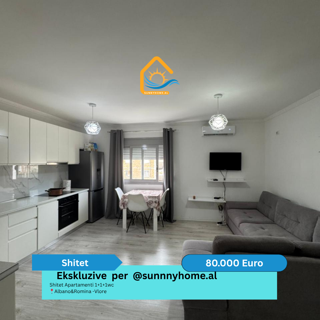 ‼️ exclusif à vlore pour sunnyhome.al ‼️ appartement à vendre 1+1+1 wc albano & romina - vlore prix : 80 000 euros